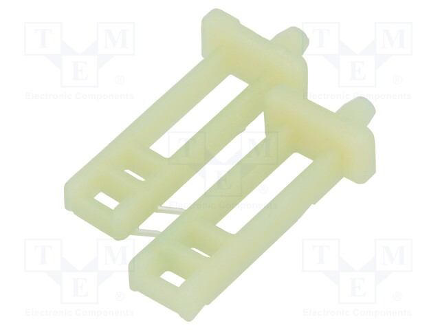 Cable tie holder; polyamide; natural; Tie width: 5.8mm; Ht: 38.3mm