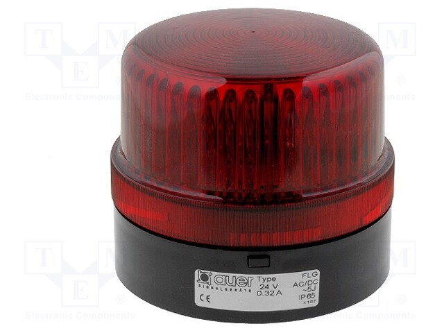 Signaller: lighting; flashing light; red; Series: FLG; 24VDC; 24VAC