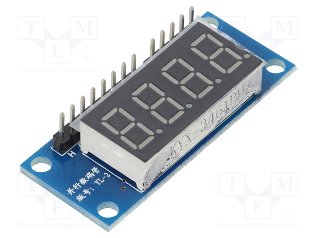 Module: display; LED display; 3.3÷5VDC; 48x20mm; module; No.char: 4