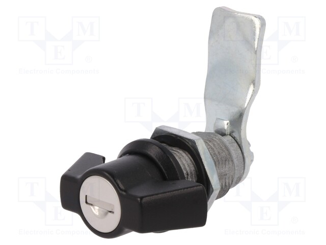 Lock; zinc and aluminium alloy; 33mm; black finish