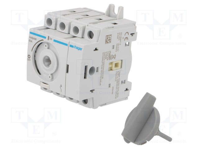 Switch-disconnector; Poles: 4; DIN; 63A; 415VAC; HAB; IP20; 0÷16mm2
