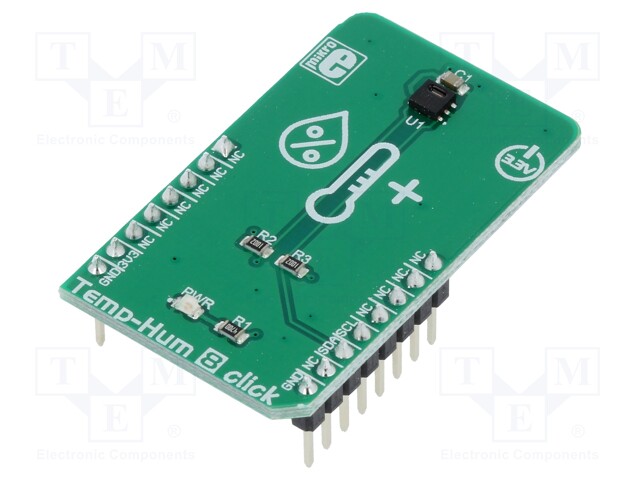 Click board; humidity/temperature sensor; I2C; SHT21; 3.3VDC