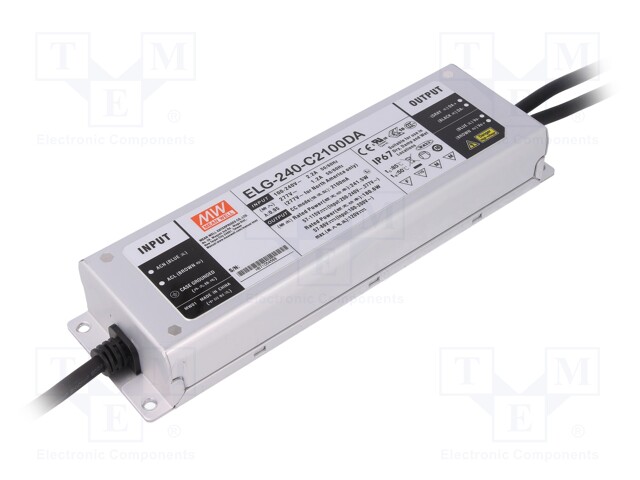 Power supply: switched-mode; Communication: DALI; LED; 240W; 2.1A