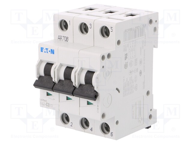 Circuit breaker; 230/400VAC; Inom: 3A; Poles: 3; DIN; Charact: C