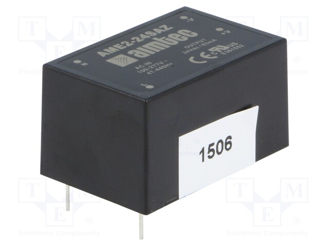 Converter: AC/DC; 2W; Uout: 24VDC; Iout: 0.083A; 81%; Mounting: PCB