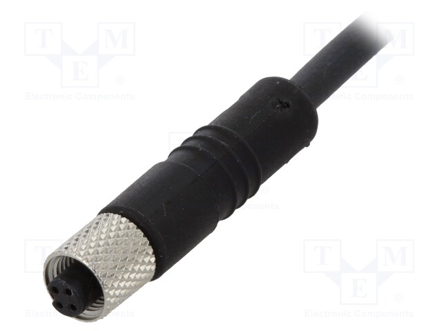 Connection lead; M5; PIN: 3; straight; 1.5m; plug; 125VAC; 1A; 125VDC