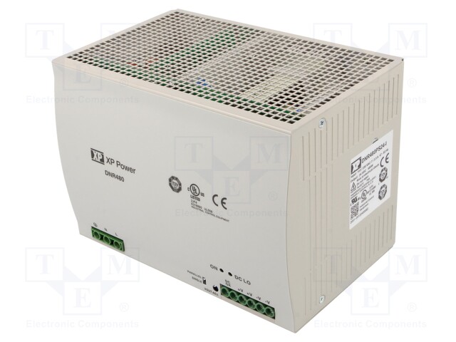 Power supply: switched-mode; 480W; 24VDC; 22.5÷28.5VDC; 20A; 89%