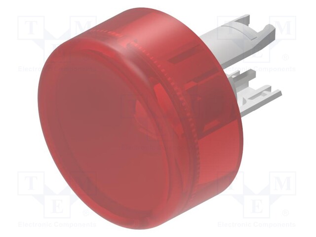 Actuator lens; 18; red; plastic; Ø13.8mm