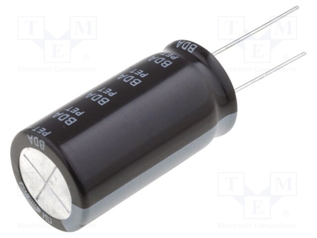 Capacitor: electrolytic; THT; 220uF; 200VDC; Ø18x35.5mm; ±20%