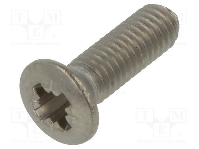 Screw; M3x10; 0.5; Head: countersunk; Pozidriv; DIN: 966A