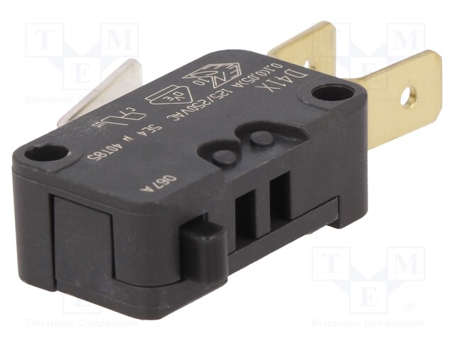 Microswitch SNAP ACTION; SPDT; 0.1A/250VAC; 0.05A/250VDC; Pos: 2