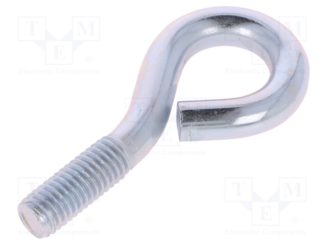 Hook; ring; steel; zinc; Thread len: 20mm; Overall len: 60mm