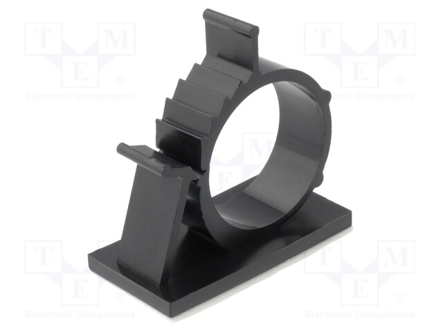 Self-adhesive cable holder; 22.2÷25.4mm; polyamide; black