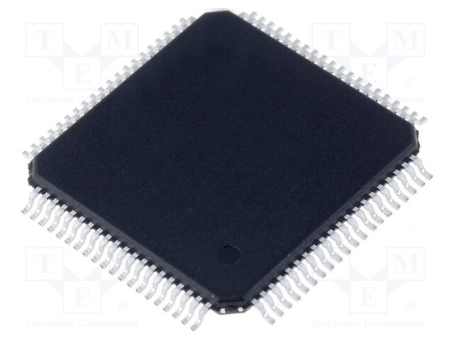 STM8 microcontroller; Flash: 64kB; EEPROM: 2048B; 24MHz; LQFP80