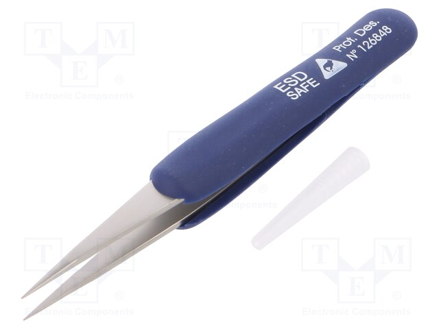 Tweezers; Blade tip shape: sharp; Tweezers len: 120mm; ESD