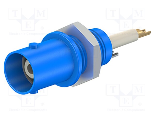 Connector: socket; BNC; blue; Connection: screw; on panel; 5÷40°C