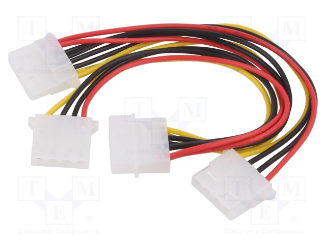 Cable: mains; EPS 8pin female,Molex male x2; 0.18m