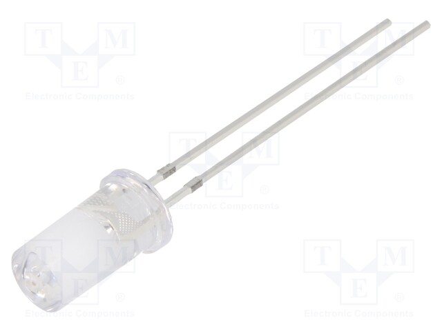 LED; 5mm; yellow; 750÷1120mcd; 50°; 20mA; 1.8÷2.6V; Front: flat