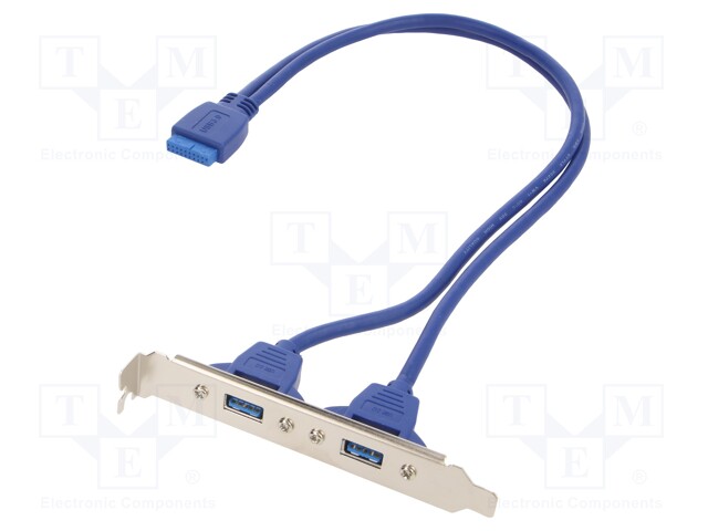 Transition: adapter; IDE 20pin female,USB A socket x2; 0.45m