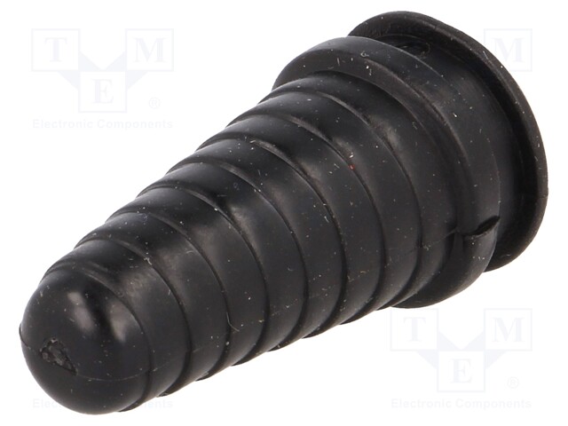 Grommet; stepped; PVC; black; Øcable: 5÷9mm; t: 3mm