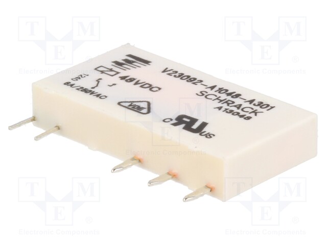 Relay: electromagnetic; SPDT; Ucoil: 48VDC; 6A/250VAC; 6A/30VDC