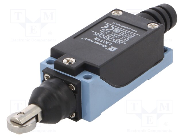 Limit switch; metal roller Ø12,7mm; NO + NC; 5A; max.250VAC; IP65
