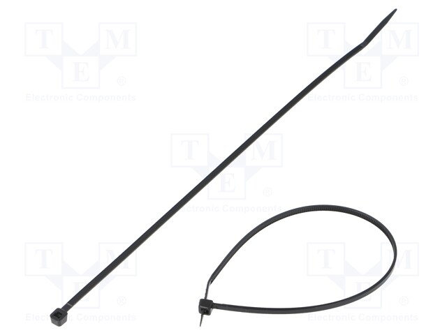 Cable tie; L: 203mm; W: 2.5mm; polyamide; 80N; black; Ømax: 51mm