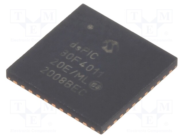 DsPIC microcontroller; SRAM: 2048B; Memory: 48kB; QFN44; 0.65mm