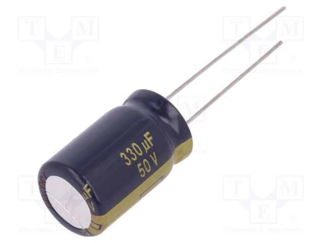 Capacitor: electrolytic; low impedance; THT; 330uF; 50VDC; ±20%