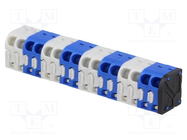 PCB terminal block; angled 45°; 3.5mm; ways: 16; on PCBs; 0.75mm2
