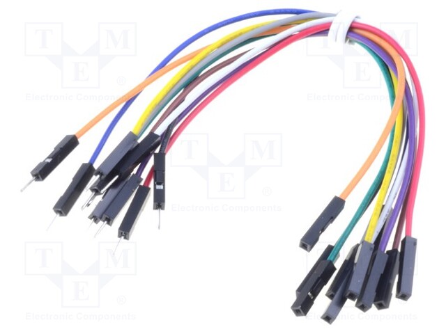 Connection cable; male-female; PIN: 1; 150mm; 10pcs.