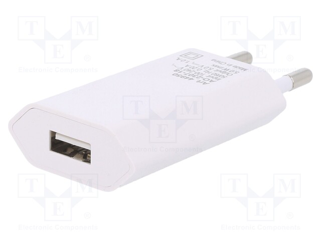 Power supply: switched-mode; voltage source; 5VDC; 1A; 5W; Out: USB