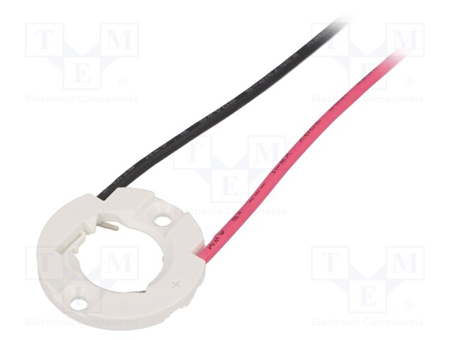 Connector: LED holder; cables; Body dim: Ø25x3.15mm; Len: 0.254m