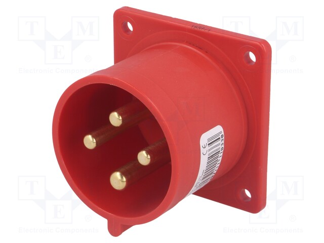 Connector: AC supply 3-phase; socket; male; 32A; 400VAC; IEC 60309