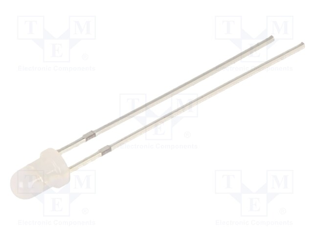 LED; 3mm; yellow; 68÷100mcd; 30°; Front: convex; 1.8÷2.6V; -30÷85°C