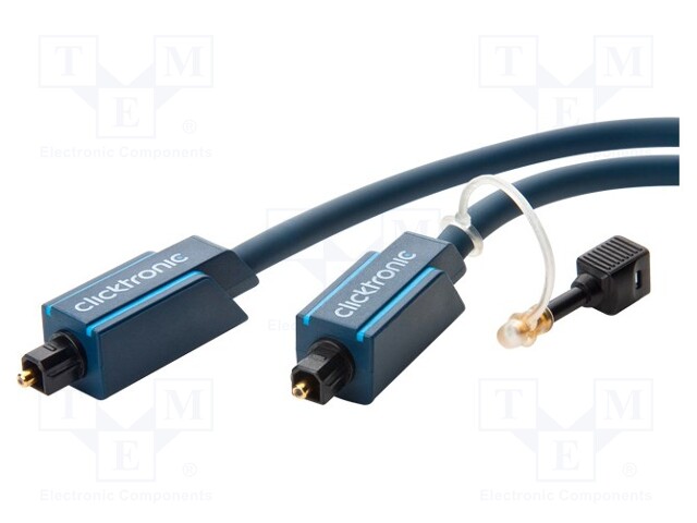 Cable; Toslink plug,both sides; 5m; blue