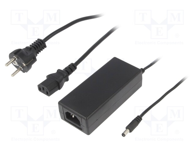 Power supply: switched-mode; 12VDC; 3A; Out: 5,5/2,1; 36W; 0÷40°C