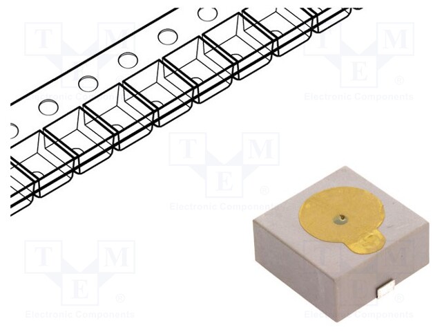 Sound transducer: piezo alarm; SMD; 4000Hz; 8mA; -30÷75°C; 3÷20VDC
