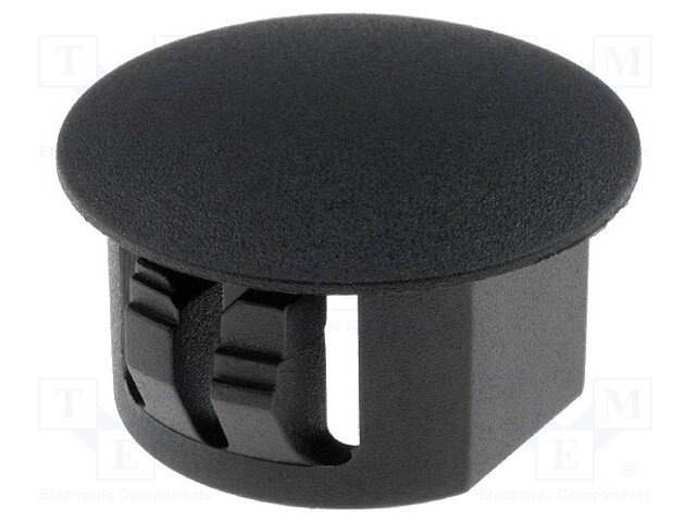 Stopper; polyamide; Øhole: 15.9mm; H: 10.6mm; black; UL94V-2