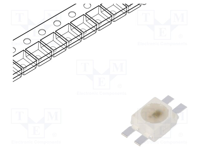 LED; SMD; PLCC4; RGB; 6.2x2.2x1.9mm; 120°; 4.5÷5.5V