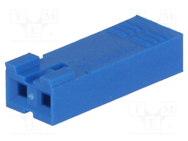 Plug; wire-board; female; PIN: 2; w/o contacts; 2.54mm; for cable