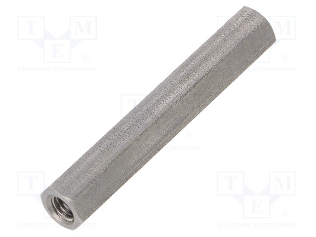 Screwed spacer sleeve; Int.thread: M5; 50mm; hexagonal