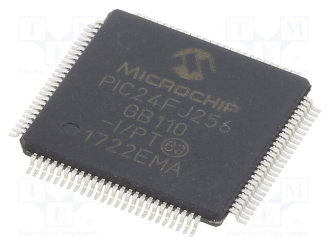 PIC microcontroller; Memory: 256kB; SRAM: 16kB; 32MHz; SMD; TQFP100