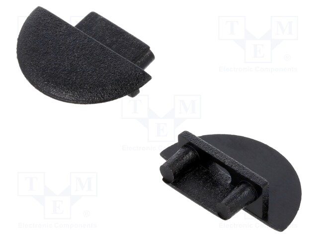 Cap for LED profiles; black; ABS; Application: BEGTIN12; V: GEN2