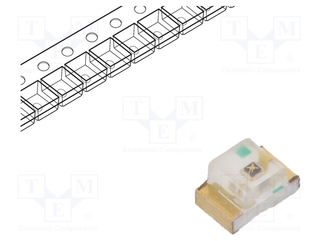 IR transmitter; 940nm; transparent; 1.2÷30mW; 120°; SMD; 20mA