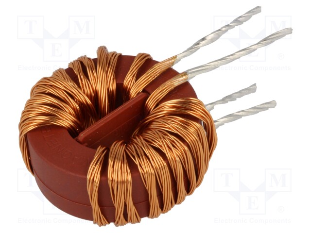 Inductor: wire; THT; 10mH; 10A; 42mΩ; -40÷70°C; 10kHz; vertical