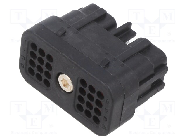 Connector: wire-wire/PCB; DRC; plug; female; PIN: 24; IP68
