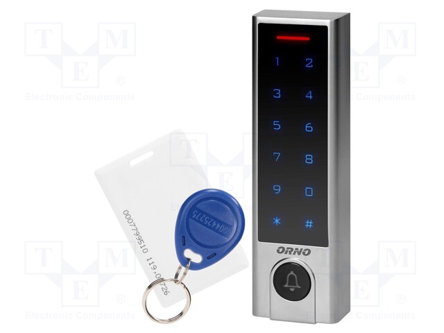 RFID combination lock; wall mount; 12VDC; IP66; -30÷60°C; 0÷99s