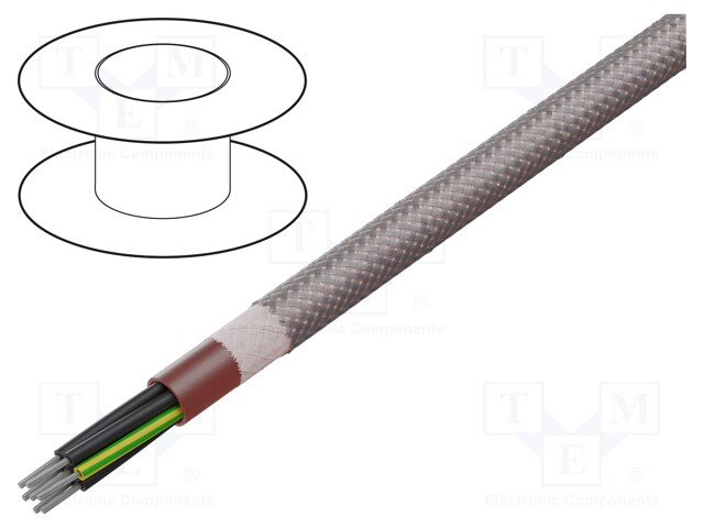 Wire; SiHF; Cu; stranded; 18G1,5mm2; silicone; brown-red; -60÷180°C