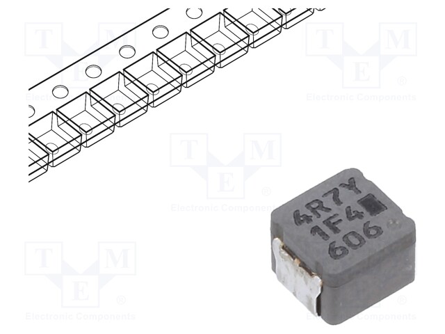 Power Inductor (SMD), AEC-Q200, 4.7 µH, 4 A, Shielded, 7.7 A, PCC-M0540M Series, 5.5mm x 5mm x 4mm